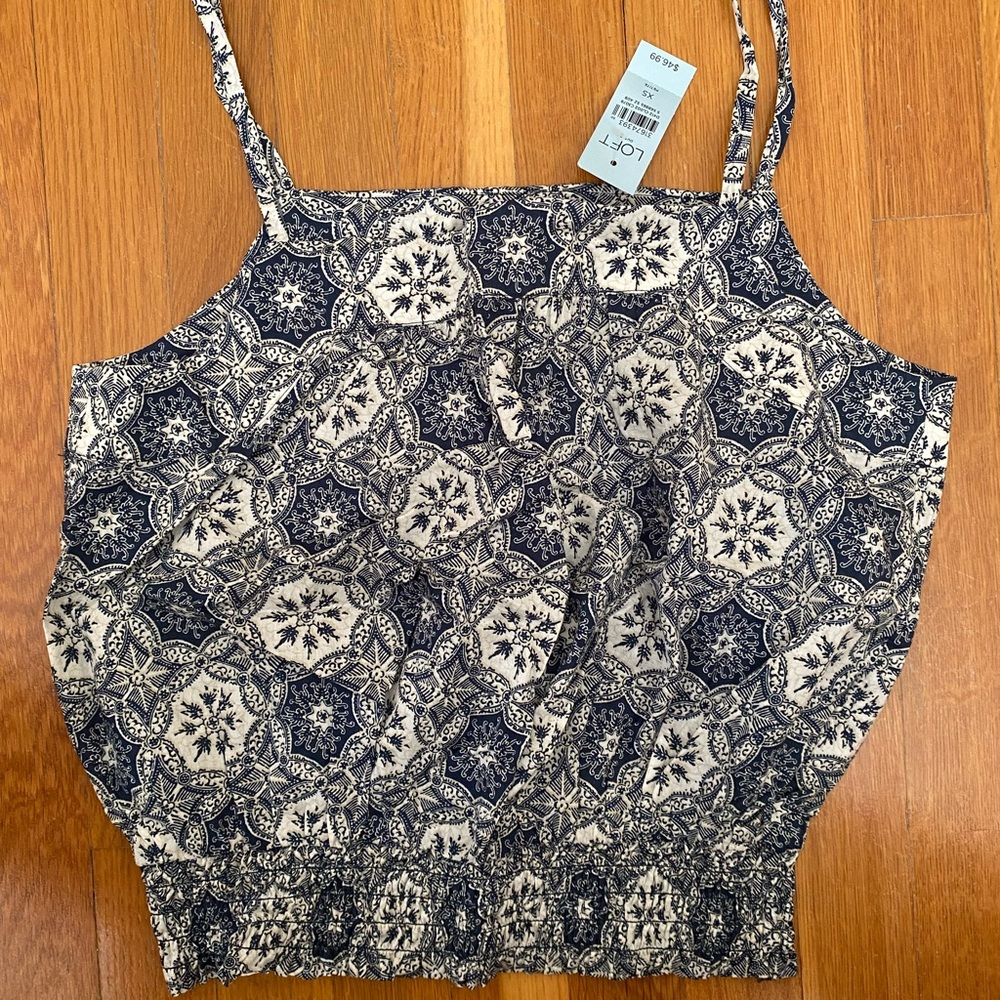 LOFT OUTLET PAISLEY TOP - Picture 3 of 5